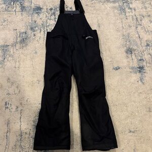 Kids Black Snow Bib Overalls